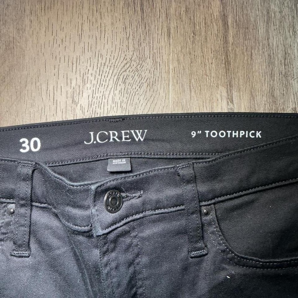 J.Crew black toothpick jeans Size 30" - Picture 3 of 4